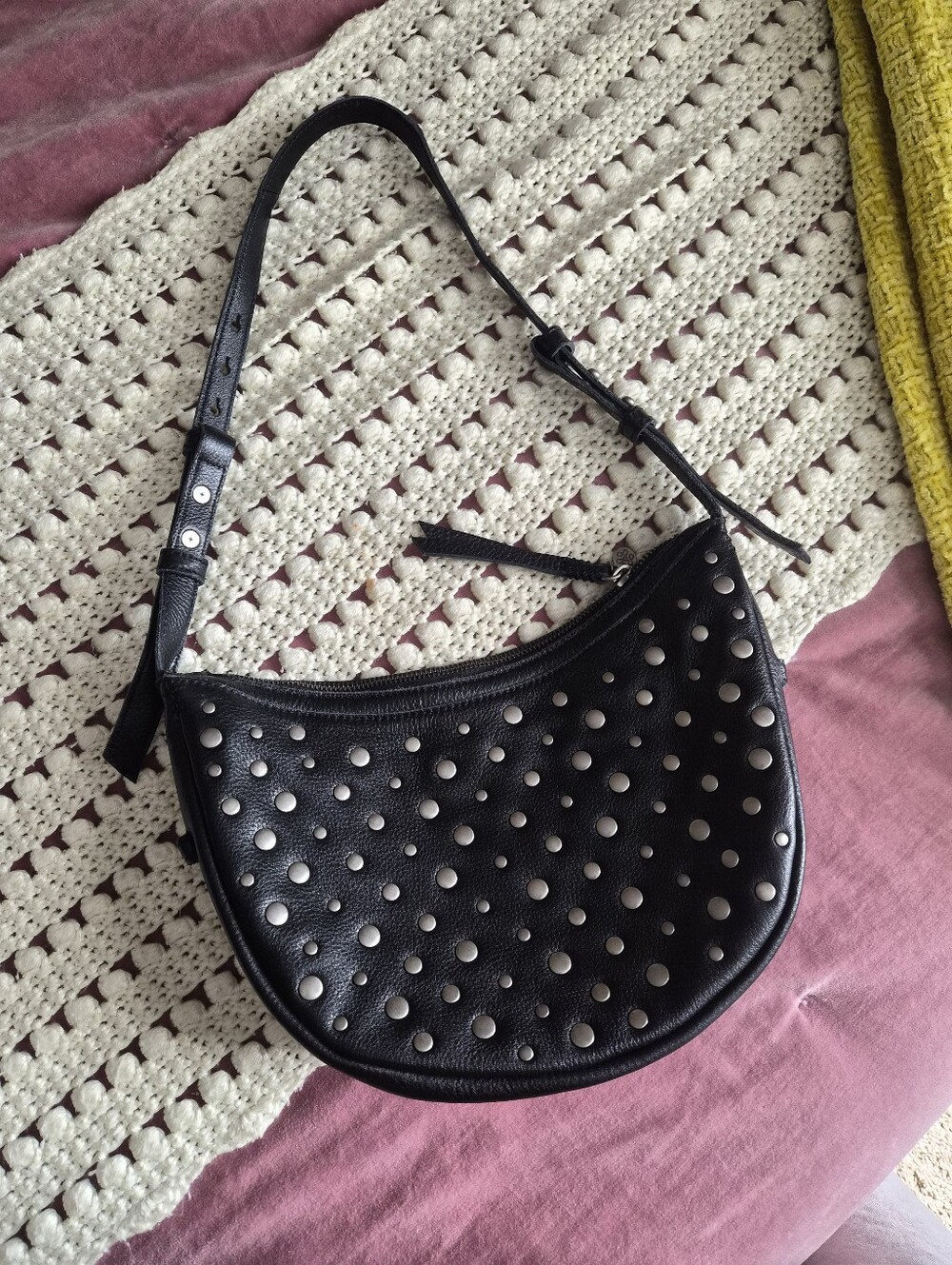 THE SAK Tess Shoulder Bag Black Studs